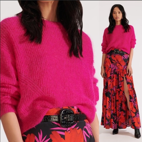 veronica beard melinda crew neck sweater